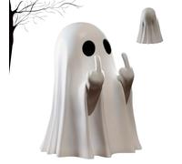 Twinsun Halloween Decorations Indoor,Middle Finger Ghost Statue for Halloween Decor, Ghost Halloween Ornaments Bedroom Decorations Funny Gifts for Women Home Desk(Ghost)