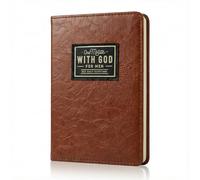 Twinsun One Minute with God for Men,Daily Devotional for Men, 365 Days Prayer Journal - Christian Devotional Book with Bible Verses, Reflections & Premium Leather Cover (Brown)