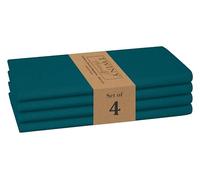 TWINY threads Cloth Napkins 17x17 Inch, Set of 4, 100% Soft Cotton - Washable, Reusable - Perfect for Table, Kitchen, Holiday, Party, Cocktail, Wedding, Family Dinners, Everyday Use - Teal Green