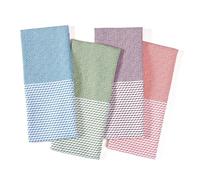 TWINY threads Kitchen Dish Towel Diamond Weave Mixed Color Pack, Premium 100% Cotton Kitchen Linen Set, Absorbent Quick Drying Dish Rags, Washable Reusable Multi Purpose, Set of 4, 18 x 26 Inch