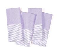 TWINY threads Kitchen Towel Diamond Pattern, Premium Large Kitchen Linen Set, 100% Cotton Wash Rags, Absorbent Quick Drying Cloths, Washable Reusable Multi Purpose, Set of 4, 18x26 Inches, Lavender
