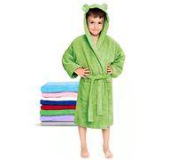 Twinzen - Bathrobe Kids for Boys & Girls - 100% Cotton Oeko-TEX® - Belt, 2 Pockets, Hood with Ears