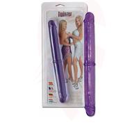 Twinzer 12" Double Ended Dong Soft Purple Jelly Two Head Penis Tips Dildo DP Sex