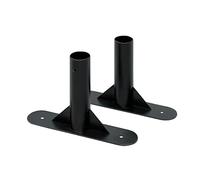 Twira 2PCS Privacy Fence Screen Fix Feet, Metal Base Stand for Outdoor Privacy Screen, Heavy-Duty Ground Mounting Solution for Patio, Garden, Yard, Brown 8.7" x 1.9" x 5.5"(22cm x 4.8cm x 14cm)