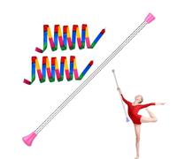 Twirling Metal Rod, Metallics Rhythm Ribbon, Artistic Performance Wand Spin