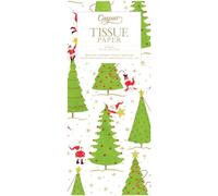Twirling Santas by Janine Moore Christmas Caspari Tissue Wrap 4 Sheets of 70 x 50 cm Luxury Tissue Wrapping Paper
