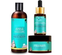 Twirlsilk Night Hydration Routine for Skin Brightening | Volcanic Lava Face Cleanser 100ml, Alpha Arbutin & Vitamin C Face Serum 30ml & Retinol Night Cream 50g | All Skin Types | for Men & Women