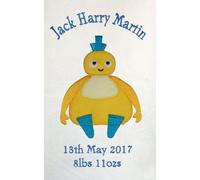 Twirlywoos Chick Personalised Super Soft Fleece Baby Blanket (White)