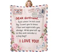 twirush Girlfriend Gift, 50''x60'' Valentines Gifts for Girlfriend, Birthday, Christmas, Anniversary, I Love You Gift for Her, Long Distance Relationship Gift for GF, Soft Blanket for Bed Sofa