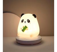 twirush LED Children Night Light, Cute Panda Night Light Silicone Panda Nightlight with Touch Sensor, Squishy Panda Lamp with 3 Speed Adjustable Light, Kids Bedside Lamps for Bedroom