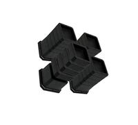 TWISAXC Bed Risers Crafted Durable Materials Heavy Duty Furniture Risers Safety Without Risk Of Breakage Crafted PP And Rubber Floor Protector Furniture Lifter, Black, 6 inch