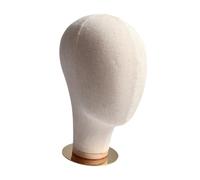 TWISAXC for Creative Mannequin Head Display With Sturdy Metal Base Premium Lightweight Easy To Assemble Head Circumference Is Approximately 54 Cm/21 Inches, Gold Bottom, Height: 27cm