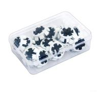 Twist 3.0 Golf Spike Replacement Set 16 Pieces Rubber Material 8-Point Base for Optimized Ground Contact and Balance (White-Black)