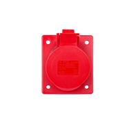 TWIST 415-6 Angled Panel Socket 16A 5P 400V Red