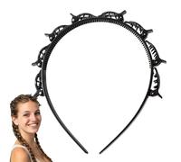 Twist And Clip Headband | Fashion Bangs Hairstyle Hairpin | Toothed Braid Tool - Professional Weave Bangs Clip For Women Girls, Hair Accessories