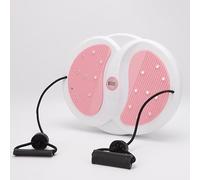 Twist Board with Resistance Bands and LCD Counter - Core & Balance Fitness Board for Home Gym, Waist Twisting Disc for Weight Loss and Full Body Exercise (PINK)