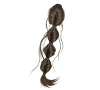 Twist Braid Clip on Ponytail Extension Synthetic Hair Bubble Braid for Everyday Party Styling on Braided Ponytail