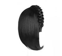 Twist Braid Headband Invisible Human Hair Toppers Natural Seamless Clip in Hair Extensions Women's Headbands