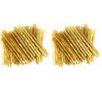 Twist Chews Thick 9-10 mm x 25 Natural Rawhide Dog Treats RHS (Pack of 2)