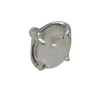 Twist Design Adjustable Ring with Natural White Crystal, Perfect for Everyday Wear or Special Occasion, White Crystal Adjustable Jewelry