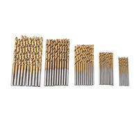 Twist Drill Bits High Speed Steel Plated 50Pcs Mini Hand Drill Set for Wood Metal Plastic DIY Projects Various Sizes 1mm to 3mm