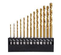 Twist Drill Set Individual Drill Bits 1/16"-1/4" Hex Shank Drill Set Titanium Coating HSS Drill Bit Set Quick Change Drill Bit Set 13pcs