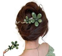 Twist Hair Clips, Flower Decor Banana Clip, French Twist Hair Clips, Non-Slip Barrettes, Vintage Elegance Claws, Fashion Accessories for Women & Girls