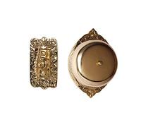 Twist Hand-Turn Solid Brass Wireless Mechanical Doorbell Chime in Polished Lacquered Finish Vintage Decorative Antique Victorian Door Bell with Easy Installation