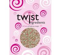 Twist Ingredients - 100s and 1000s - Christmas Red, Green and White Mix Cake Topper Sprinkles - 1kg Matt Sugar Festive Ball Cake Toppers - Edible Christmas Cake Decorations UK for Christmas Baking