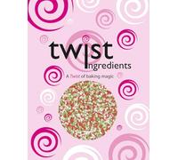Twist Ingredients - Flowers - Mini Christmas Cake Topper Sprinkles - 800g - Edible Matt Vegan Mini Red, White and Green Cupcake-Cake Decorations - For Christmas and Festive Themed Party Cakes