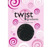 Twist Ingredients - Pearls - 4mm - Black Cake Topper Sprinkles - 800g Edible Polished Ball Cupcake Decorations - Party Sprinkles, Halloween Themed Cakes and Bakes