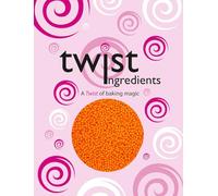 Twist Ingredients - Pearls - 4mm - Orange Cake Topper Sprinkles - 800g Edible Polished Ball Cupcake Decorations - Party Sprinkles, Halloween Themed Cakes and Bakes