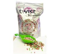 Twist Ingredients - Pearls - Christmas Mix Cake Topper Sprinkles - 800g Edible 4mm Glimmer Ball Cupcake/Cake Decorations - Great For Christmas and Festive Themed Party Cakes And Bakes