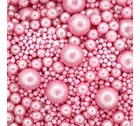 Twist Ingredients - Pearls Mix - Glimmer Pink Cake Topper Sprinkles - 1kg Edible Shimmer Ball Cupcake Decorations - Perfect for Weddings, Christenings & Valentines