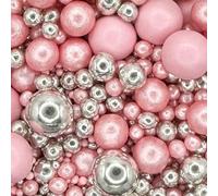 Twist Ingredients - Pearls Mix - Twinkle Pink Cake Topper Sprinkles - 1kg Edible Shimmer Ball Cupcake Decorations - Perfect for Weddings, Christenings & Valentines