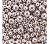 Twist Ingredients - Pearls Mix - Vegan High Shine Silver Cake Topper Sprinkles - 1kg Edible Shimmer Ball Cupcake Decorations - Perfect for Weddings, Christenings & Parties