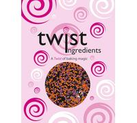 Twist Ingredients - Pearls - Wicked Mix 4mm Cake Topper Sprinkles - 800g Edible Purple, Orange and Black Polished Ball Cupcake/Cake Decorations - Great For Halloween Themed Cakes And Bakes