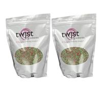 Twist Ingredients Red and Green Hundreds and Thousands 1 kg (Pack of 2)