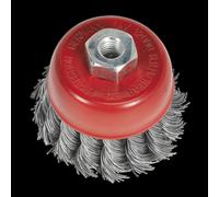 Sealey Twist Knot Wire Cup Brush 65MM M10 x 1.25MM