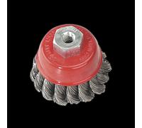 Sealey Twisted Knot Wire Cup Brush 65mm M10 Thread