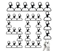 Twist Lock for Key Chains, Pack of 50 Clip for Purse Making and Craft Supplies, Swivel Hooks and Trigger Clips, for Jewellery, Purses, Straps, Lanyards, Leather Bag Pendants