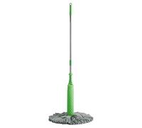Twist Mop, Extendable Microfibre Mop with Built-In System, Non-Scratch Scourer Pad for Tough Stains, Cleans Laminate, Wood & Tile Flooring