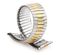 Twist-O-Flex Wide One Series (16-21mm, Dual-Tone, Matte w/Polished Centers, Extra-Long, Straight End)