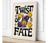 Twist of Fate Typography Canvas Wall Art Print 18x12 Inch