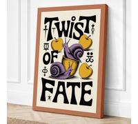 Twist of Fate Typography Canvas Wall Art Print 24x16 Inch