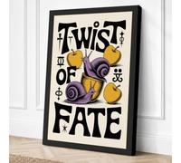 Twist of Fate Typography Canvas Wall Art Print 30x20 Inch