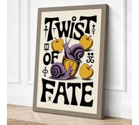 Twist of Fate Typography Canvas Wall Art Print 30x20 Inch