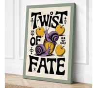 Twist of Fate Typography Canvas Wall Art Print 30x20 Inch