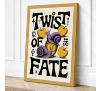 Twist of Fate Typography Canvas Wall Art Print 36x24 Inch