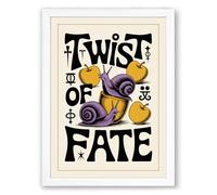 Twist of Fate Typography Framed Wall Art Print A1 (84.1×59.4cm) White, Wall Decor for Living Room, Bedroom, Office & Home, Ready to Hang, Art Gift